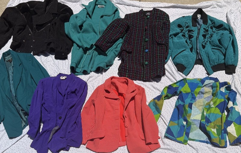 LOT mens women vintage clothing JACKET Coat Blazer pieces 80s 70s Reseller