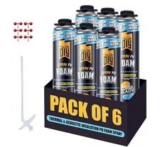 Y’allCanDiy Closed Cell Spray Foam Insulation (6 Pack - 36.6 oz) – DIY Expanding