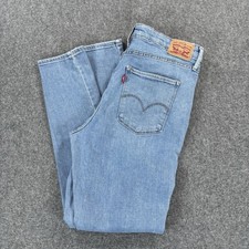 Levi's 721 High Rise Skinny Jeans Womens 32x30 Light Wash Distressed