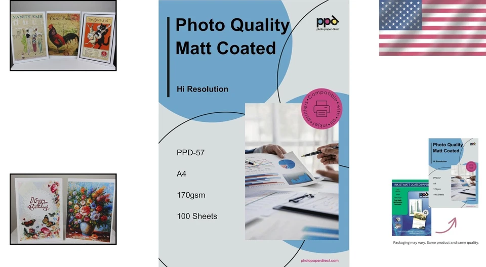 Matte Photo Paper 11x17" 180gsm 9.5mil 100 Sheets - Image 2 of 4