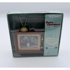 Roman Inc. Retro Christmas Mini TV Ornament