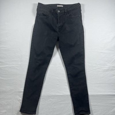 LEVI'S 721 HIGH RISE SKINNY BLACK JEANS SIZE W31 L25 