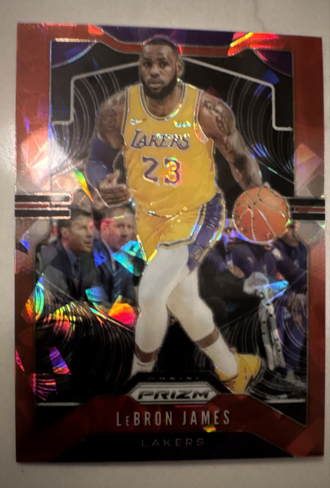 2019-20 Panini Prizm - LeBron James #129 Red Ice Prizm