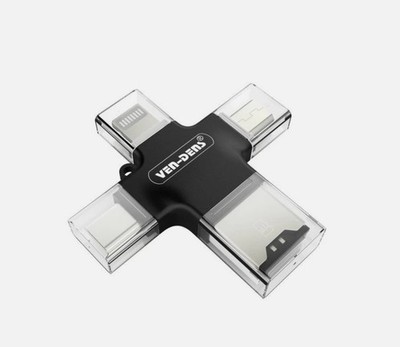 Ven-Dens 4 in 1 Mini USB OTG auf USB 2.0 USB C microSD microSDXC TF Speicherkarte