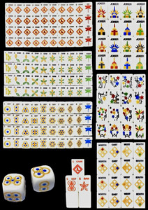 DAZA Mah Jong Tile Set + 2 Dice. NEVER USED.