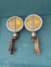 Electroline Model 82 Vintage 30s 40s Cats Eye Fog Lights Lens Working Pair Electroline Model 82 Vintage 30s 40s Cats Eye Fog Lights Lens Working Pair
