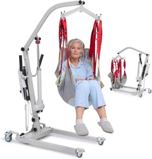 Electric Transfer Patient Lift,W/Sling 510Lb Weight Capacity