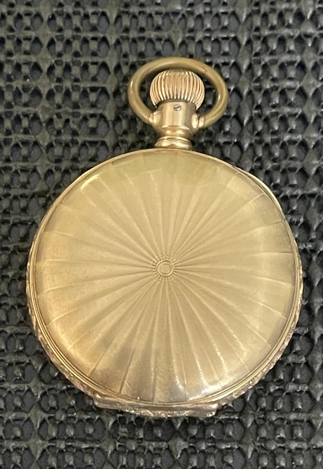Reloj Bolsillo 1891 Illinois Grado 143 6s 15j Hunter Ornamentado Estuche GF Sidewinder Foto 4 de 4