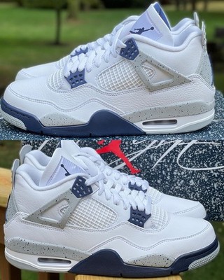 Men's Jordan Air Jordan 4 ''Midnight Navy'' Retro Mid Top Basketball Shoes