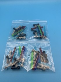 Lego Star Wars Lightsabers & Hilts Different Colors Lot Of 6 With Extra Handles