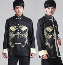 THY COLLECTIBLES Traditional Chinese Embroidered Silk Satin Kung-Fu Tang...