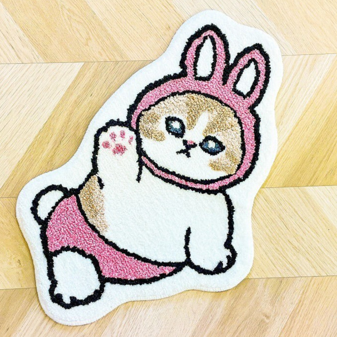 Mofusand Rabbit Cat Soft Multi Purpose Mat Usa Nyan 23.6 x 17.7 inch New Japan
