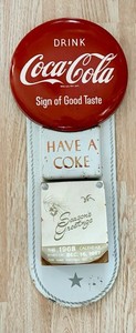 Guaranteed old And Original Beautiful Coca-Cola Button Calendar