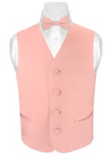 BOY'S Dress Vest  BOW Tie Solid DUSTY PINK Color BowTie Set for Suit or Tuxedo