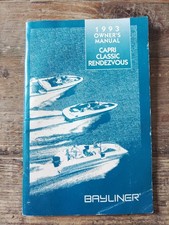 Original 1993 Bayliner Capri Classic Rendezvous Owner's Manual