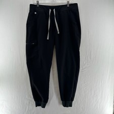 FIGS Zamora Jogger Scrub Pants Women s Size M Medical Care Cargo Pockets Black