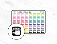 2745-12~~ Eyebrow Appt. Planner Stickers.