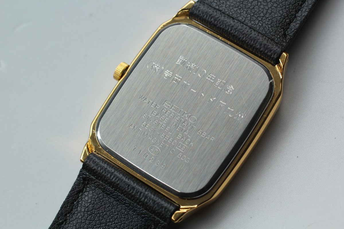 Vintage 1997 N MINT Seiko Spirit 5E31-5B50 Gold Tank HAQ Quartz