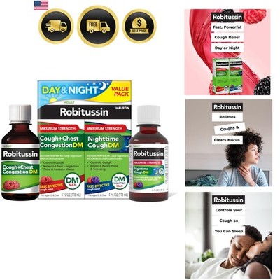 Maximum Strength Cough + Chest Congestion DM And Maximum Strength Nighttime C...