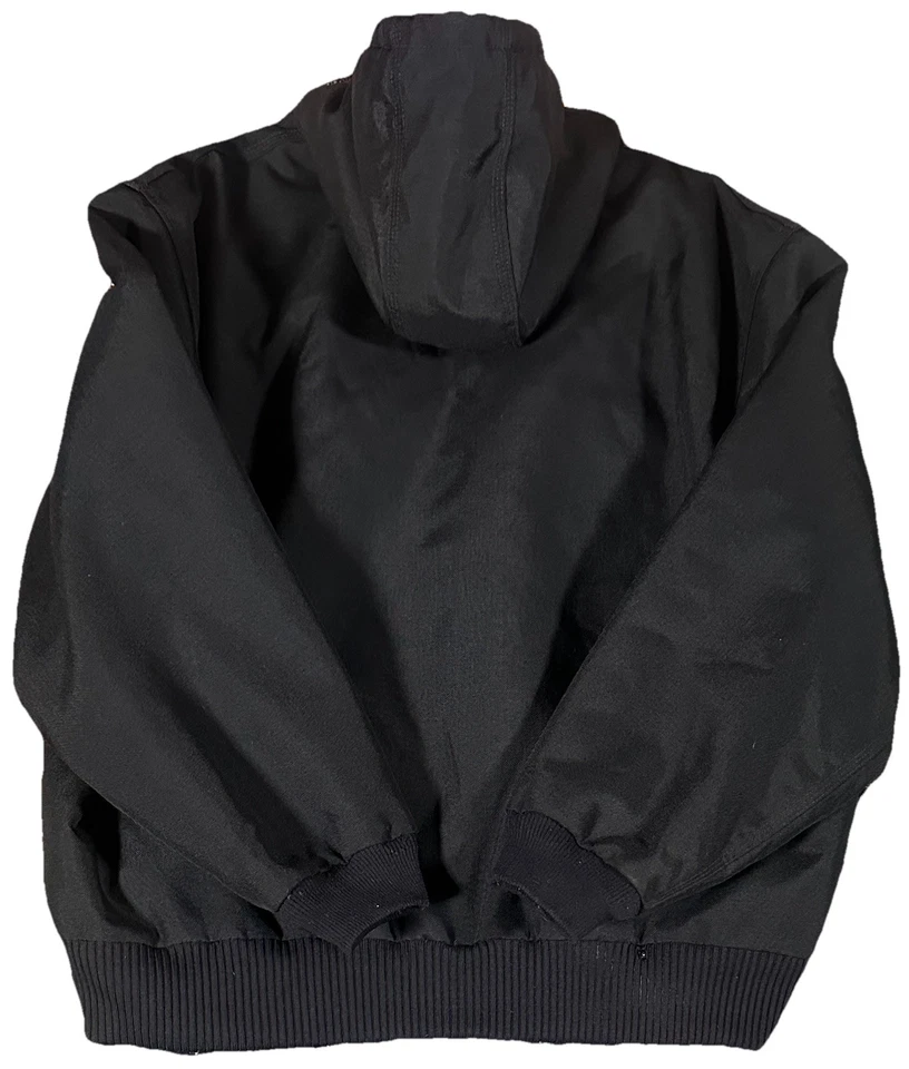 Vintage Carhartt J133 Black Nylon Hooded Active Jacket Men's 2XL Y2K Workwear - Image 2 of 4