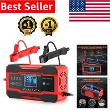 Fully-Automatic 12V/24V Car Battery Charger with LCD & Temperature Control