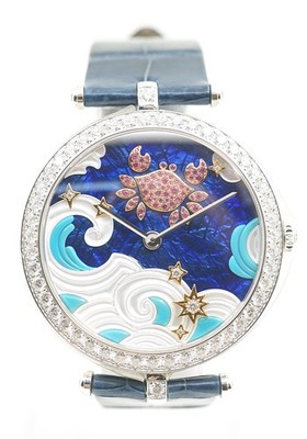 Van Cleef & Arpels Lady Arpels Zodiac Cancer Watch VCARO4I400 18k White Gold