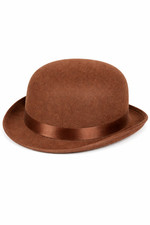 Adult's Brown Derby Hat Costume Accessory