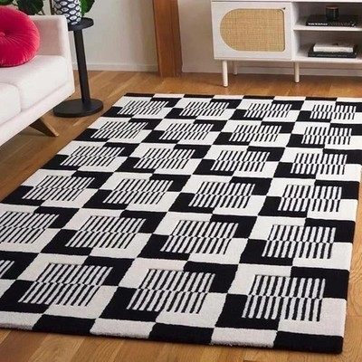 Modern Style Wool Area Rug Hand-Tufted Carpet for home decor living Bed room