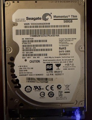 500g Used Segate laptop hard drive