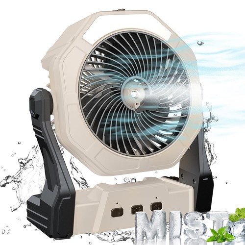 Portable Misting fan, 8-Inch Cooling Mist Fans, 10000mAh USB Rechargeable Bat...