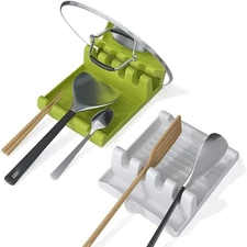 Stove Top Utensil Rest Set with Drip Tray and Lid Holder Spatula Spoon Ladle