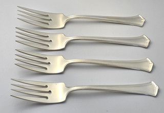 (4) Wallace AMERICA Sterling Silver Forks 6 7/8" NO MONO 188g