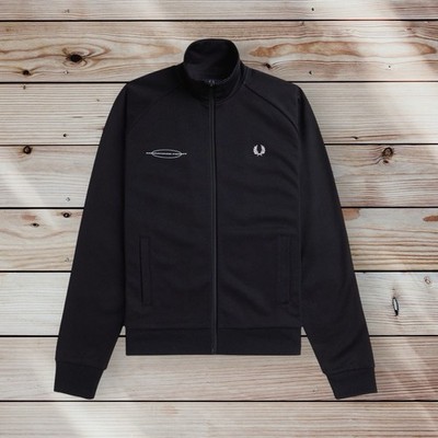 Fred Perry X Advantage Perry Track Top Jacket Black £130 Large Slim Fit