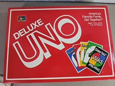 Deluxe UNO Card Game Vintage 1986 International Games All Cards Plus Scord Pad