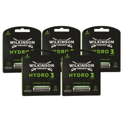 Wilkinson Sword Hydro 3 Skin Protection 5 x 8 Rasierklingen Hydsrating Gel Set
