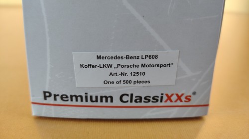Premium ClassiXXs 12510 Mercedes Benz LP608 Koffer-LKW Porsche Motorsport - Picture 13 of 14