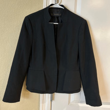 Zara Basic women s black classic blazer jacket size large