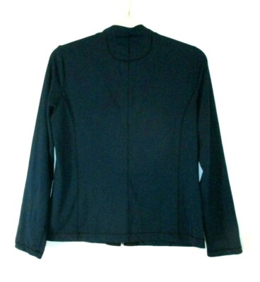 Tranquility by Soma Jacket Blue Stretch Fits Small Zip Long Sleeve