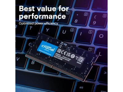 Crucial 128GB (2 x 64GB) 262-Pin DDR5 SO-DIMM DDR5 5600 (PC5 44800