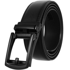 Hot Sale Men's Cow Leather Belt Automatic Buckle Black Brown Strap Gife Jeans