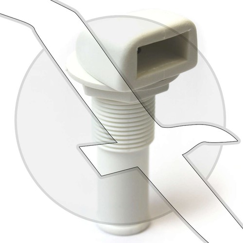 White Nylon Poly Plastic Gas Fuel Tank Vent 5/8 Hose Barb for Sea Ray