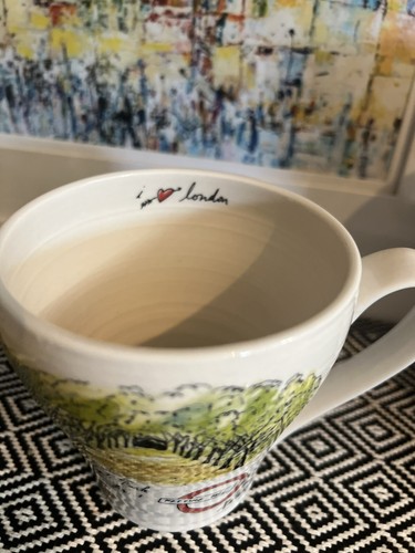Taza de té café Anthropologie Linea Carta “I Love London” Diva Pyari 14 oz - Imagen 5 de 6