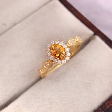 Citrine Ring, Natural Citrine Ring, Engagement Ring, Promise Ring