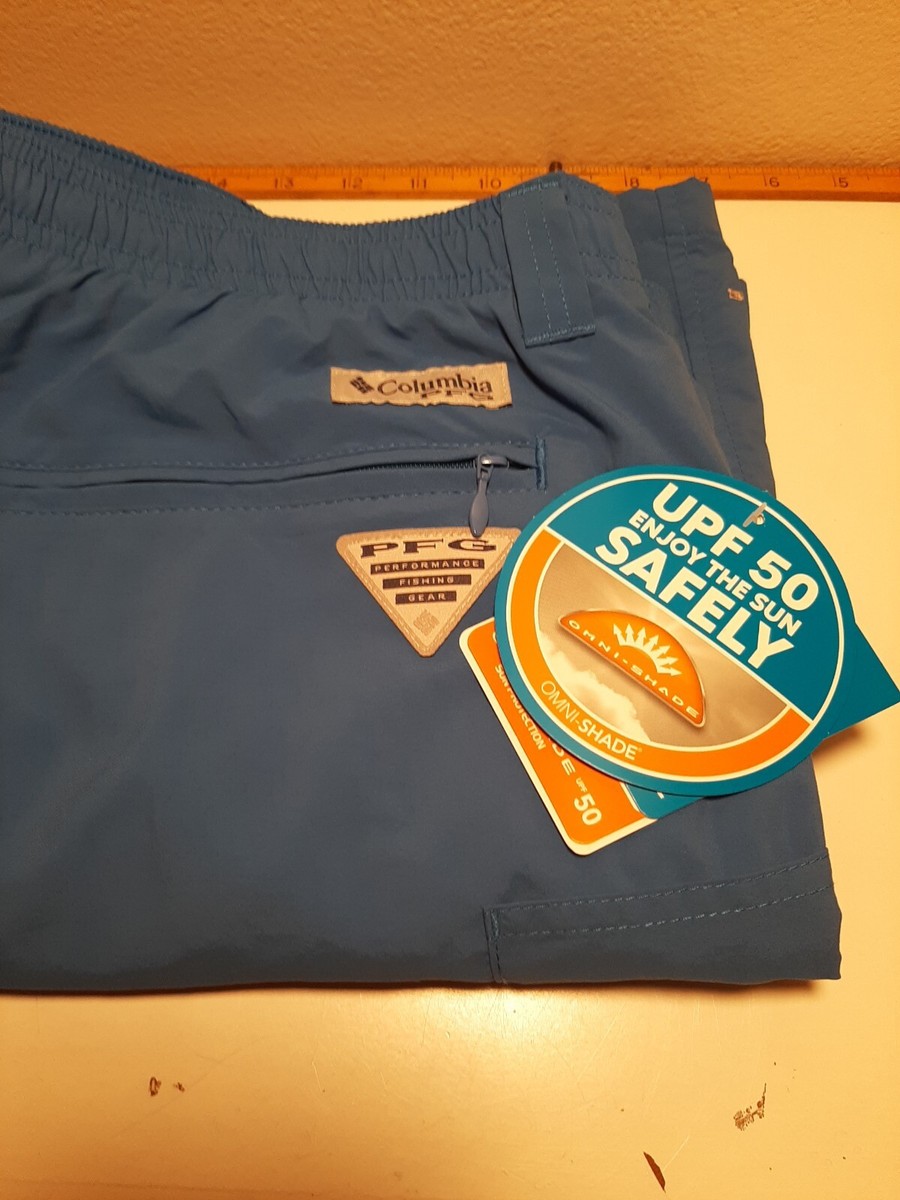 15点オーダー NWT Columbia PFG Mens 2XL Backcast III Water Sports BLUE Shorts 38