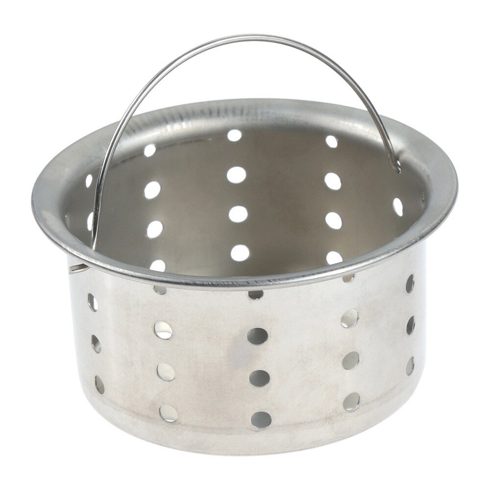 Sink Filter Basket Filtering Out Hair Food Dirt Kitchen Bathroom Stainless Steel