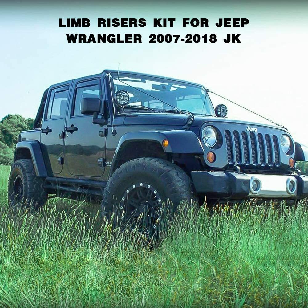 Limb Razor Jeep Limb Risers Kit for Jeep Wrangler JK 2007-17 Through Jungle Protector ...