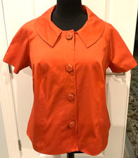 Chaus Womens Orange Short Sleeved Jacket Size 2x