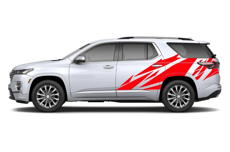 Pattern geometric decal sticker graphic design shapes kit For Chevrolet Traverse - Image 4 of 4