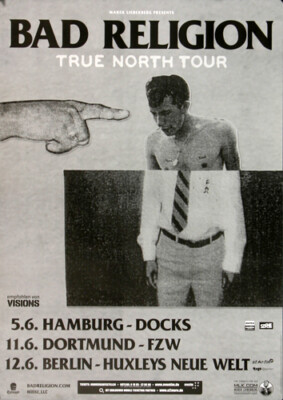 Bad Religion - True North , Hamburg 2013 | Konzertplakat | Poster