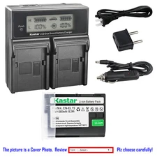 Kastar Battery LCD Dual Fast Charger for Nikon EN-EL15 MH-25 & D810A DSLR Camera